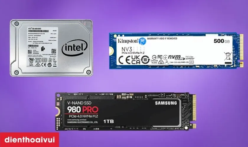 Một số thương hiệu SSD uy tín trên thị trường.