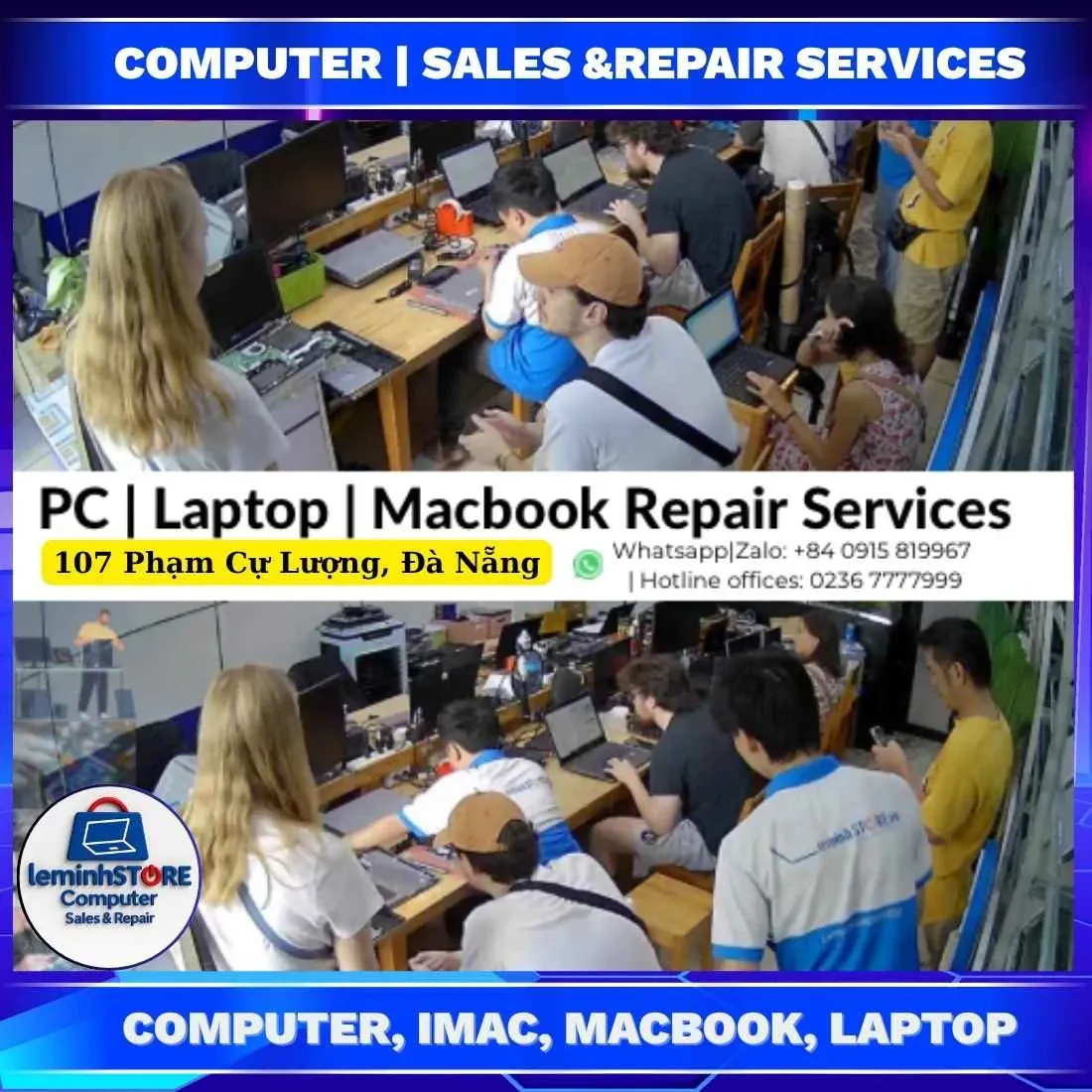 Kỹ thuật viên kiểm tra và sửa chuyên sâu máy tính, laptop, MacBook tại Sơn Trà