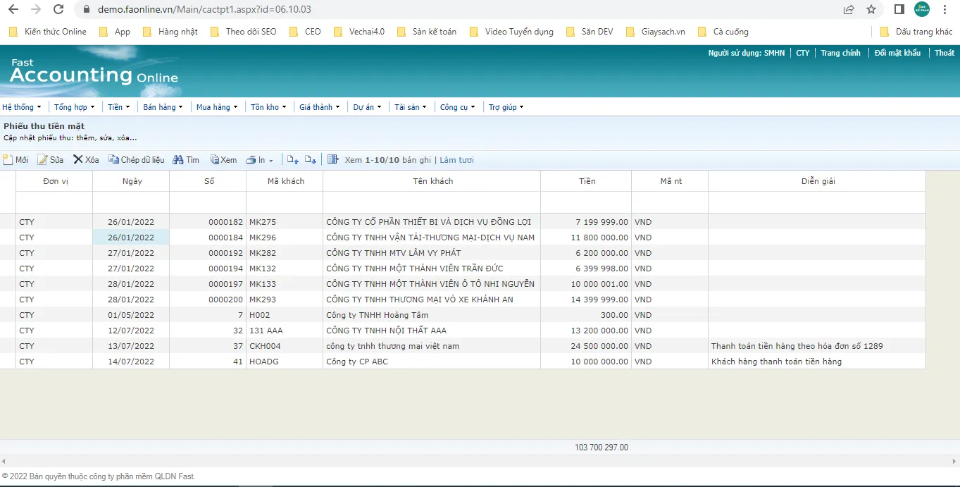 Phần mềm kế toán Fast bản Online trên nền tảng Website