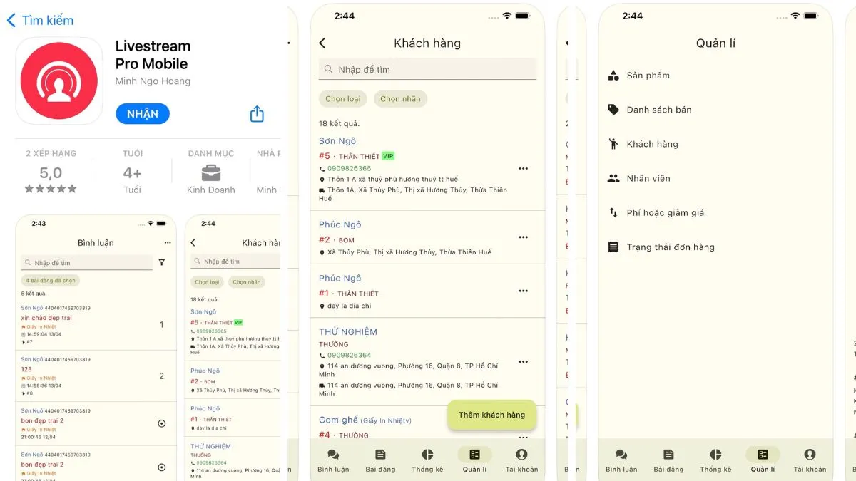 LiveStream Pro - Phần mềm live stream bán hàng