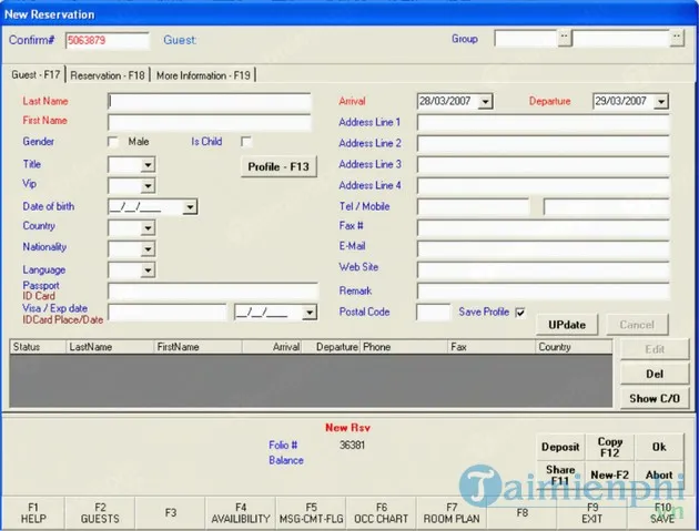 Giao diện cài đặt phần mềm Smile FO với các bước thiết lập ban đầu