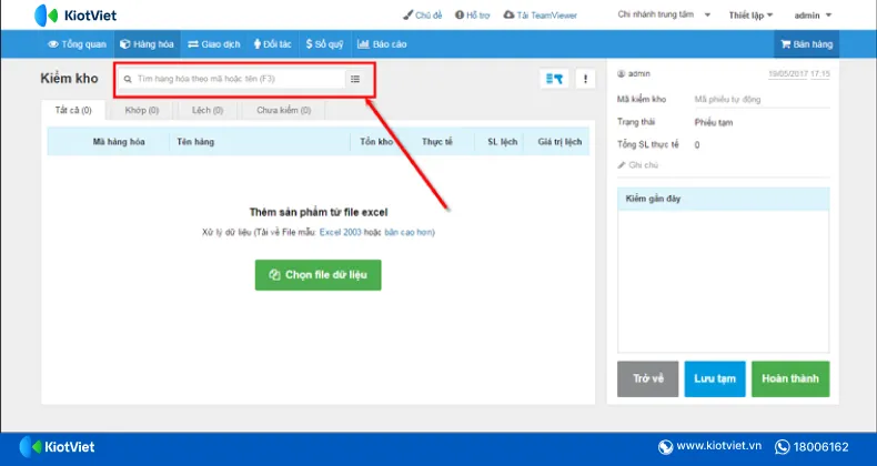 Phần mềm quản lý kho bằng mã vạch