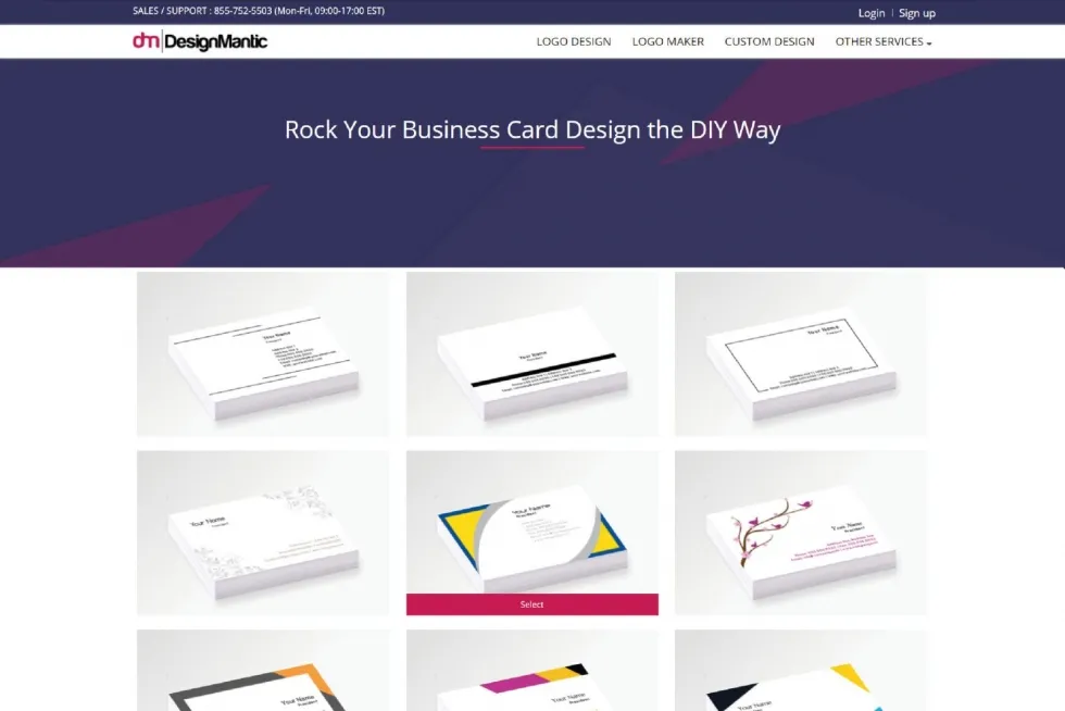 Ví dụ bố cục thẻ nhân viên với phân bổ màu sắc hài hòa theo quy tắc 60-30-10