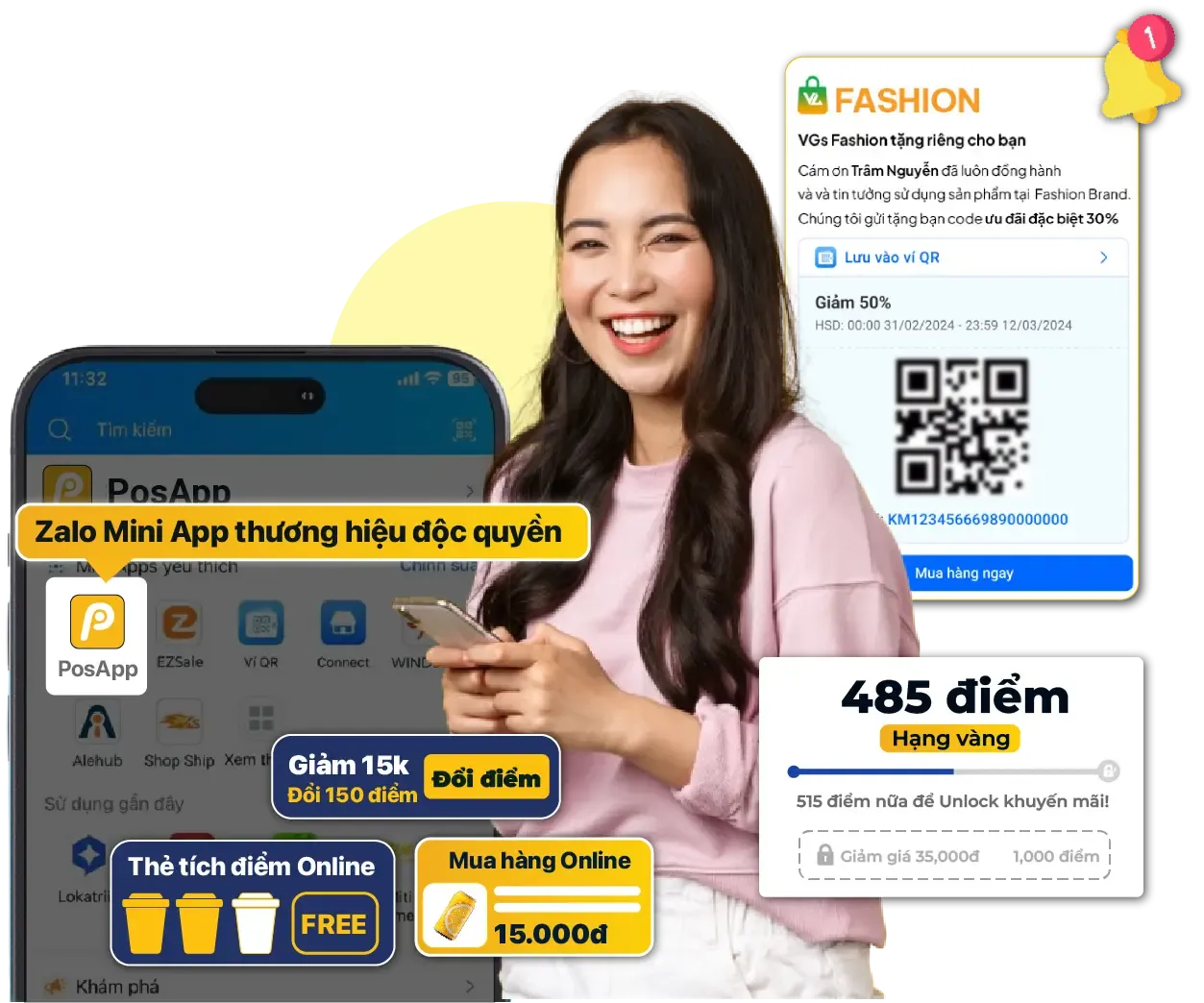 Phần mềm tích điểm khách hàng trên Zalo Mini App
