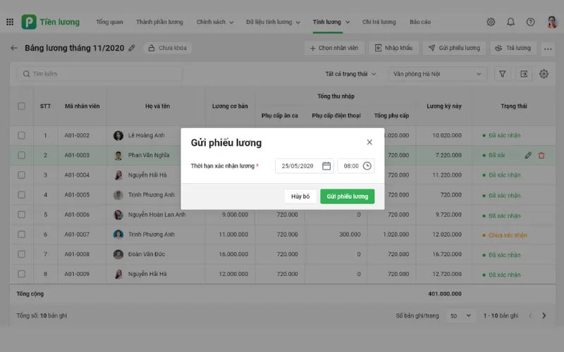 Phần mềm tính lương MISA AMIS