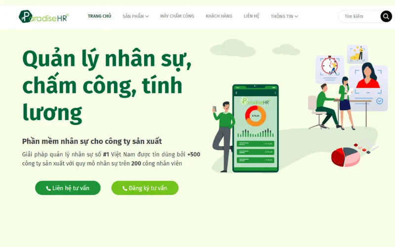 Phần mềm Paradise HRM