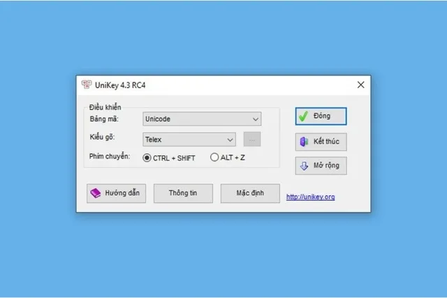 UniKey - Phần mềm gõ tiếng Việt phổ biến