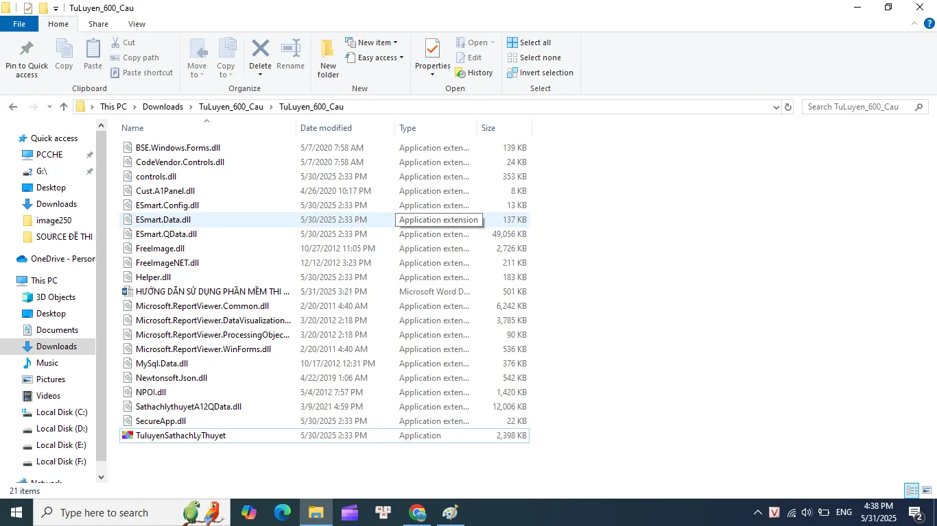 Thư mục chứa phần mềm