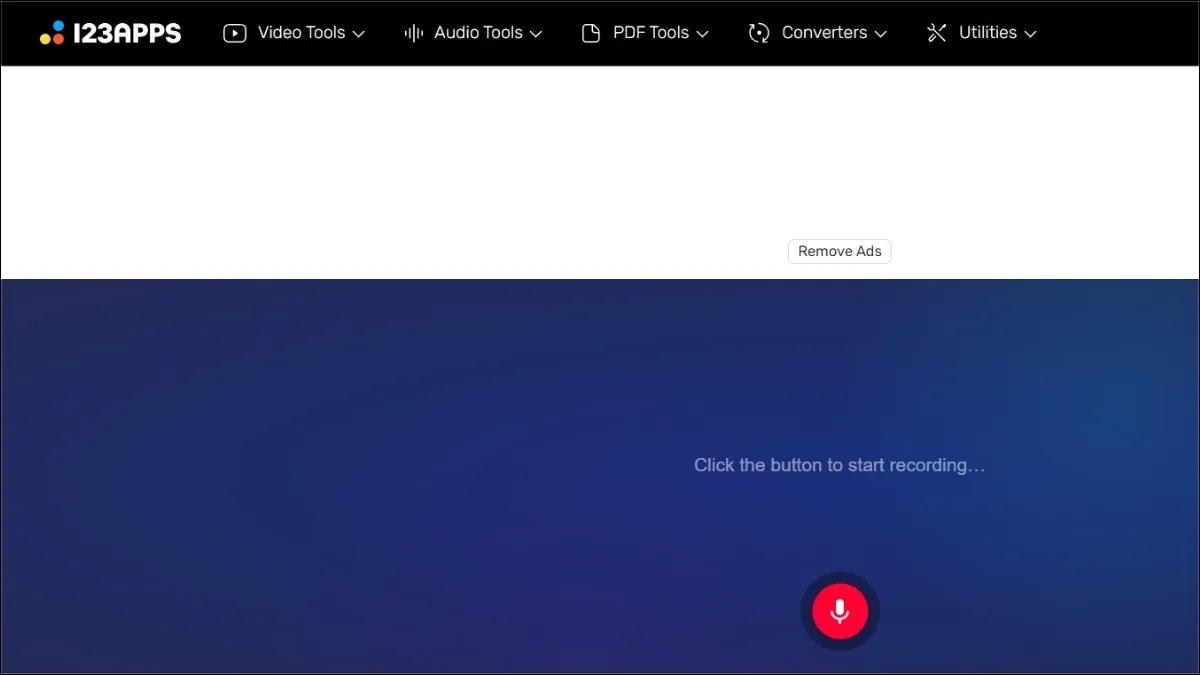 Giao diện Online Voice Recorder