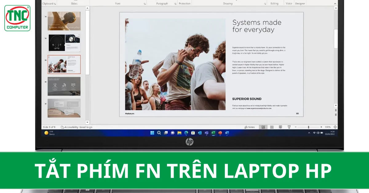 Vị trí phím Fn trên bàn phím laptop HP