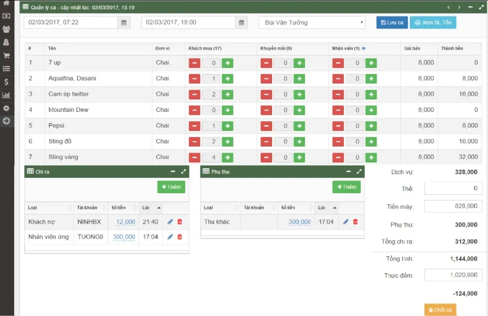 Quản lý tài chính tiệm net với ứng dụng Quane
