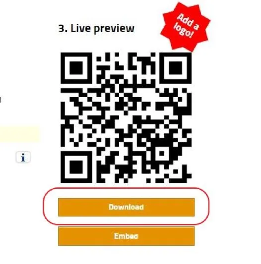 Nhấn Download để lưu mã QR về máy