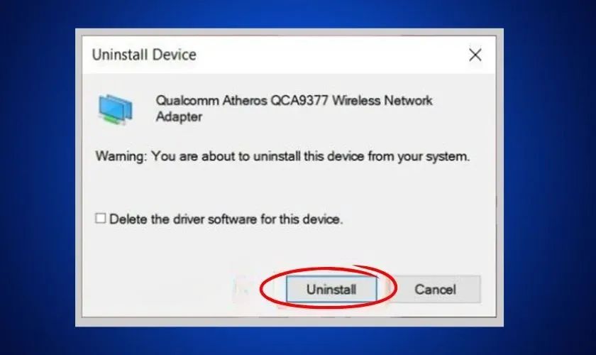 Quá trình cài đặt lại driver mạng giúp khắc phục triệt để các xung đột phần mềm