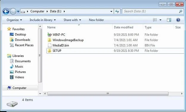 Quá trình sao lưu hoàn tất giúp bạn sẵn sàng cho cách reset máy tính win 7 như ban đầu