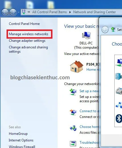 Quản lý các mạng không dây để điều chỉnh thông số bảo mật