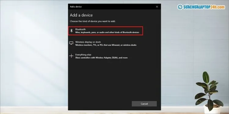 Quét thiết bị Bluetooth ở gần laptop