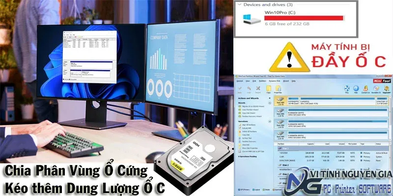 Quy trình xử lý phân vùng ổ cứng an toàn đảm bảo dữ liệu không bị mất mát khi cài đặt