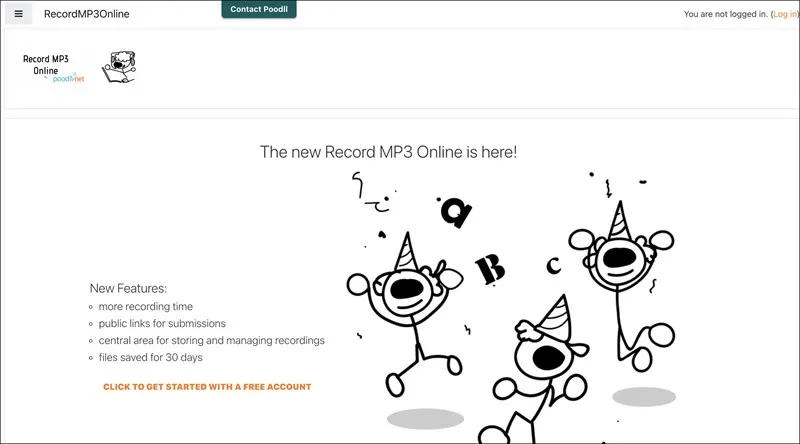 Đồng bộ file ghi âm lên đám mây với Record MP3 Online