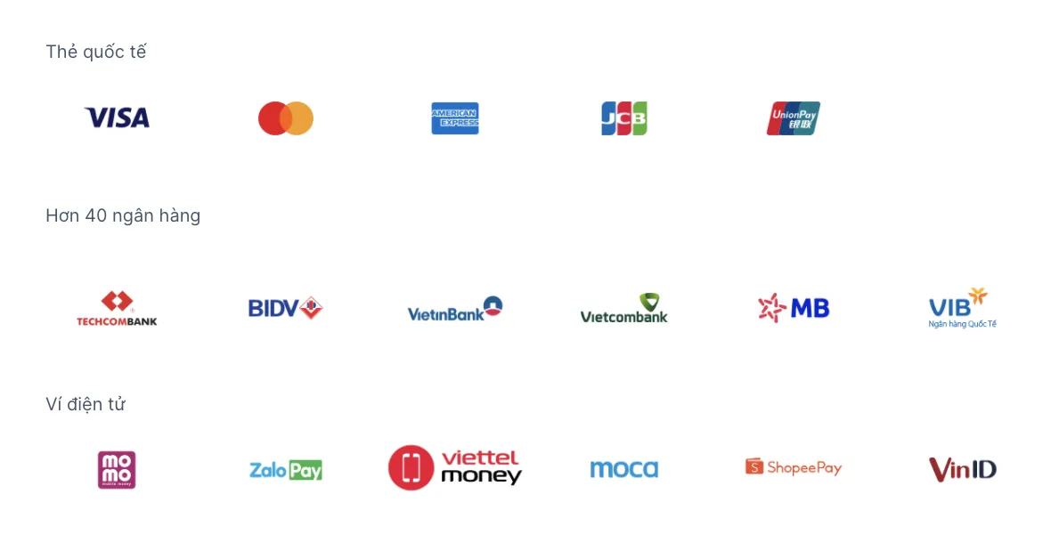 Thanh toán an toàn linh hoạt