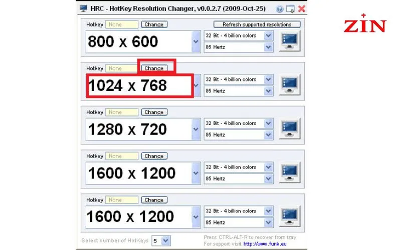 Sử dụng phần mềm HRC để chuyển đổi nhanh độ phân giải khi vào game Đế Chế