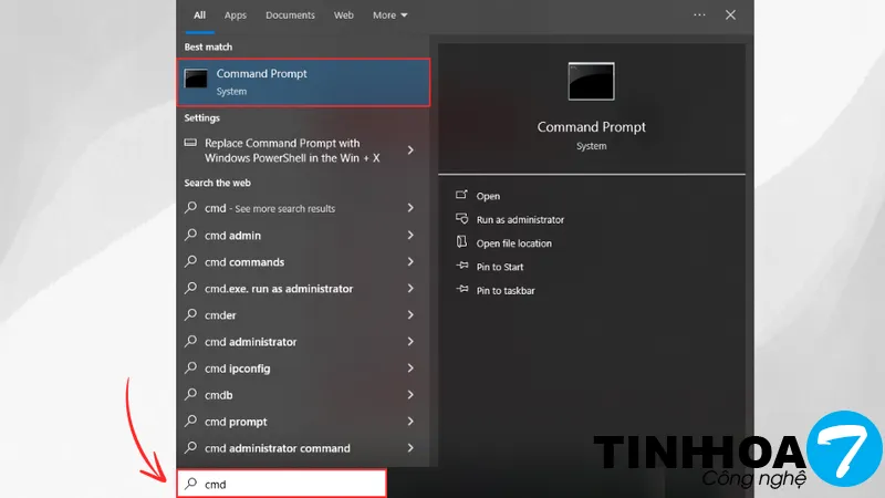 Sử dụng thanh tìm kiếm để truy cập nhanh vào phần cài đặt bản quyền Windows