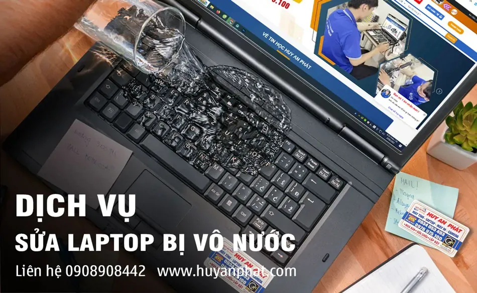 Sửa laptop bị vô nước