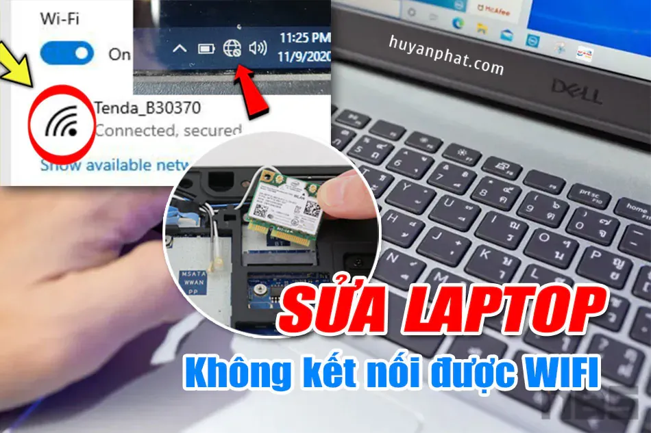 Sửa lỗi laptop không bắt được wifi tại nhà khách hàng