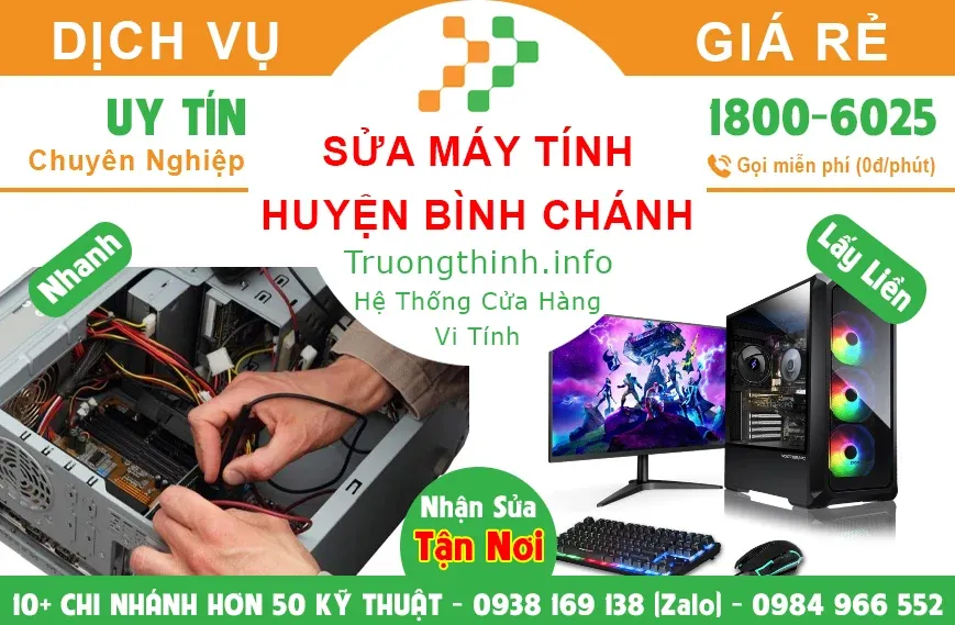 Dịch Vụ Sửa Máy Tính Giá Rẻ Tại Huyện Bình Chánh