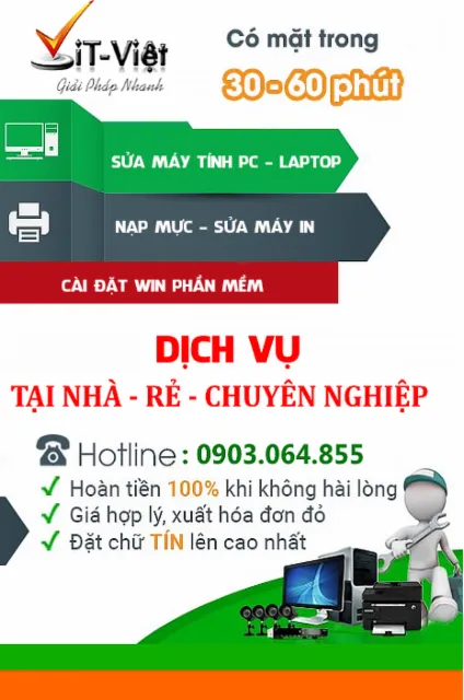 Kỹ thuật viên đang kiểm tra lỗi phần cứng máy tính tại nhà khách hàng Dĩ An