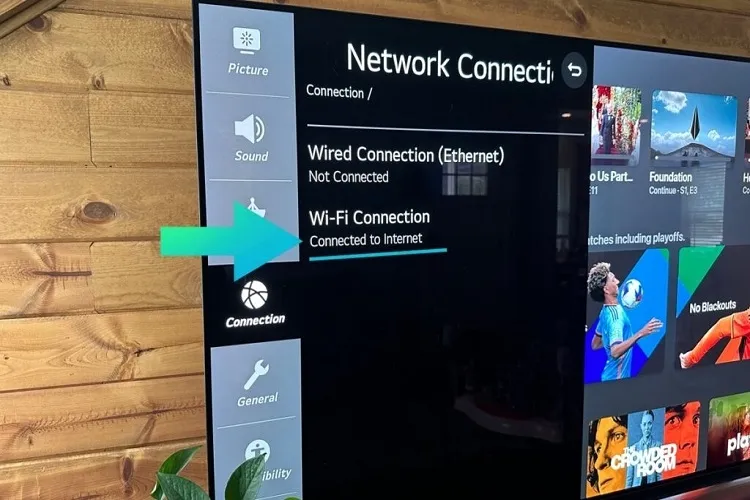 Kiểm tra các kết nối mạng khi tivi không truy cập được internet