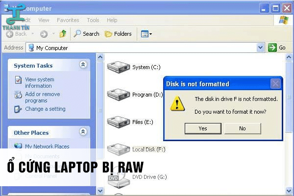 Sửa ổ cứng laptop bị raw