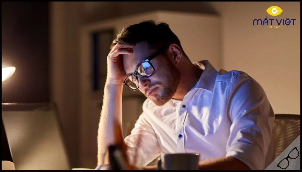Tác hại của việc ngồi làm việc quá lâu trước màn hình máy tính gây mỏi mắt