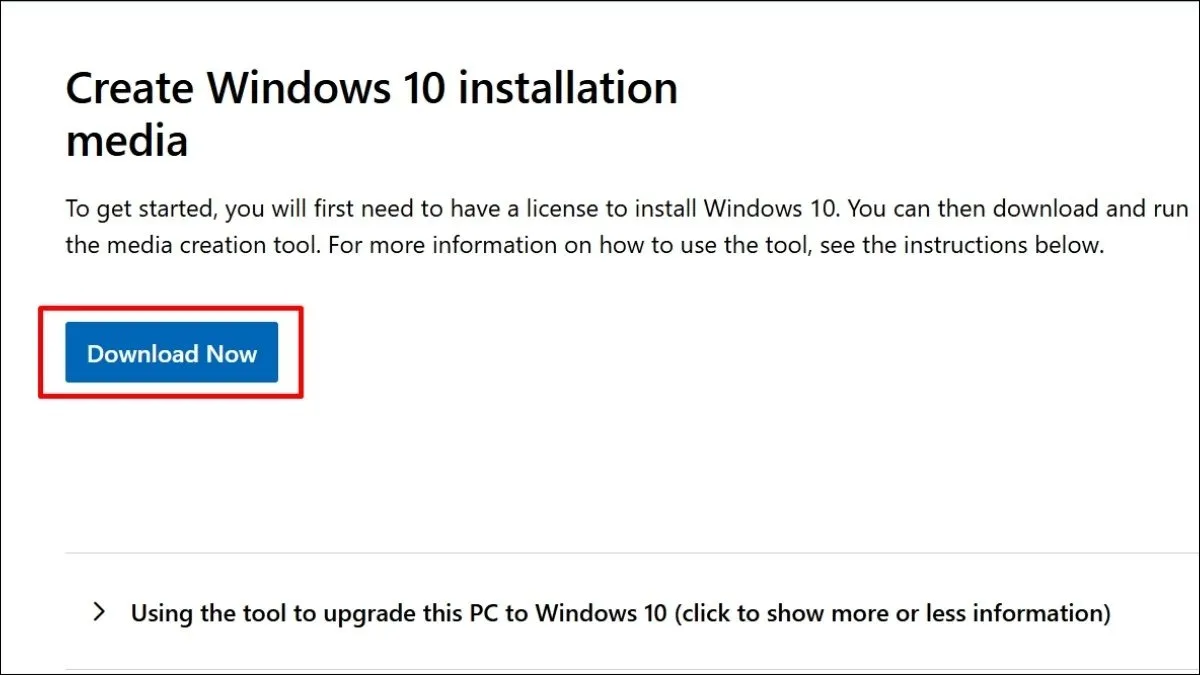 Tải công cụ chính chủ để nâng win 7 lên win 10