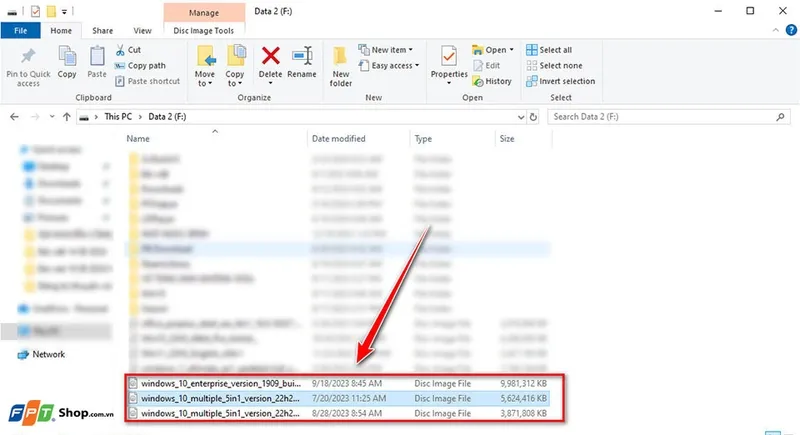 Tải tệp ISO để bắt đầu cách cài win không cần usb