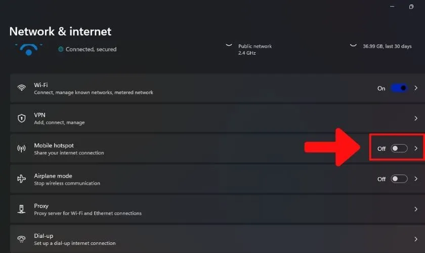 Tắt chế độ máy bay để khắc phục lỗi laptop bị mất WiFi