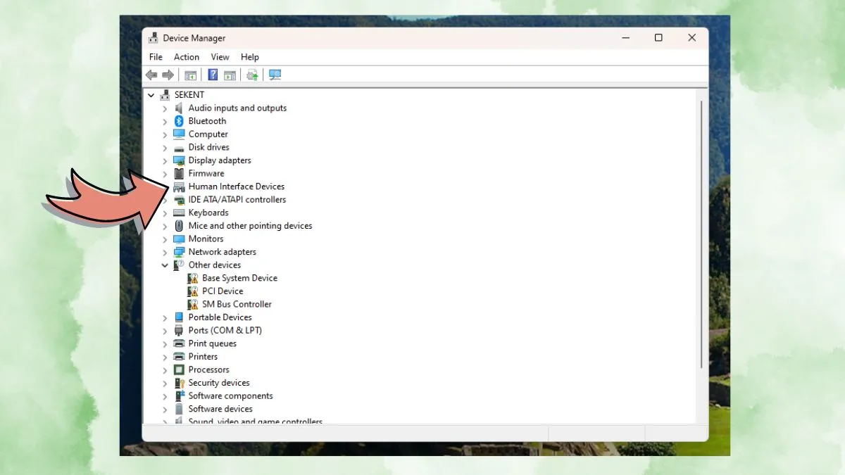 Tìm HID-compliant touch screen trong danh sách thiết bị