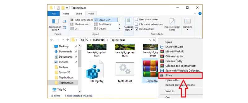 Tắt quảng cáo trong Share Dialog