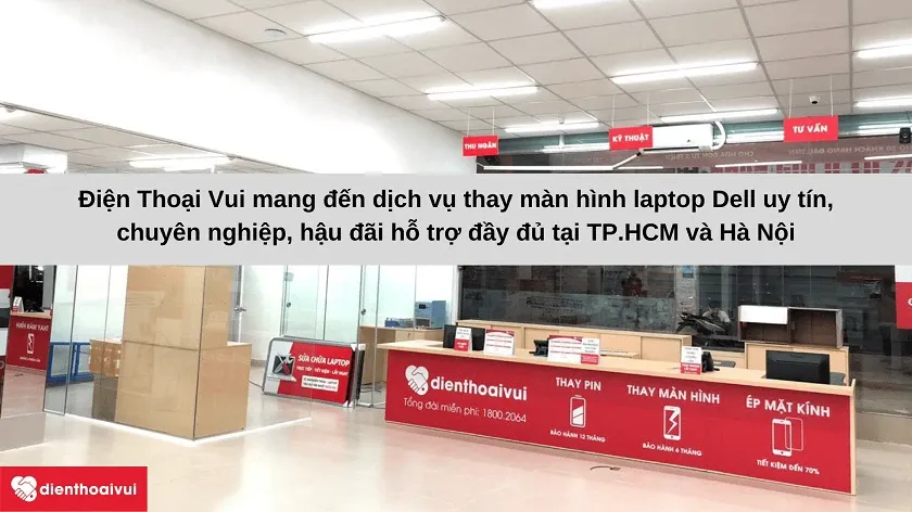 Đội ngũ kỹ thuật viên tay nghề cao đang xử lý linh kiện Dell