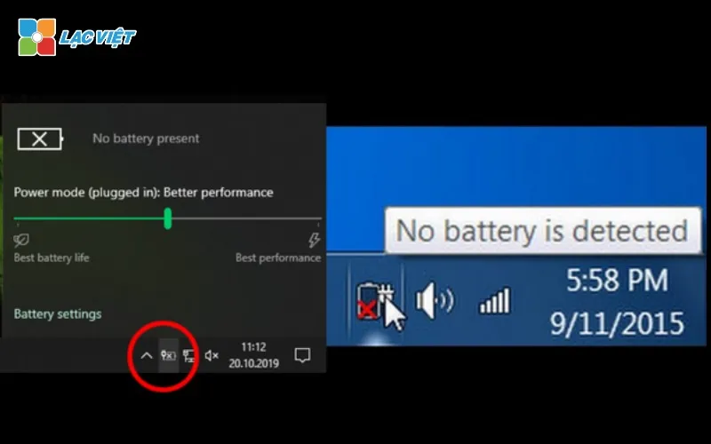 Dấu hiệu laptop bị hư PIN