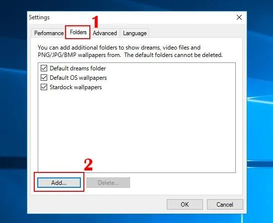 Thêm đường dẫn thư mục chứa các tệp video vào ứng dụng