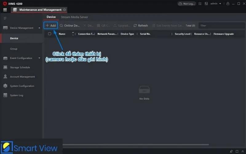 Thêm thiết bị mới vào danh sách quản lý