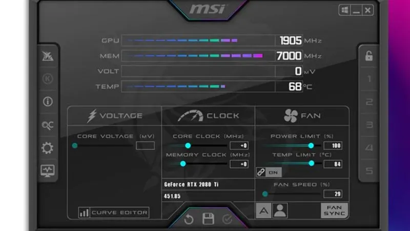 Phần mềm MSI Afterburner giúp điều khiển card đồ họa tối ưu