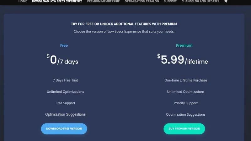 phần mềm Low Spec Patch giúp tối ưu hình ảnh và âm thanh phù hợp