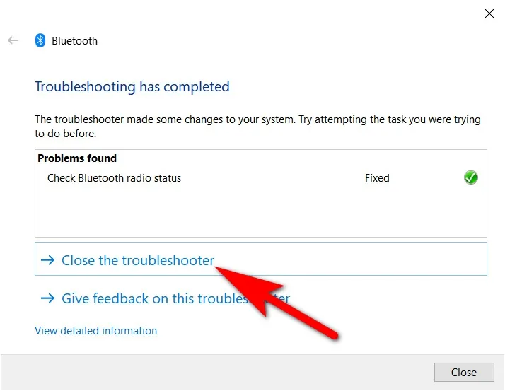 Thông báo hoàn tất quá trình sửa lỗi và khắc phục các sự cố kết nối không dây
