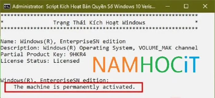 Thông báo thành công hiện ra xác nhận bản quyền đã được đăng ký chính thức