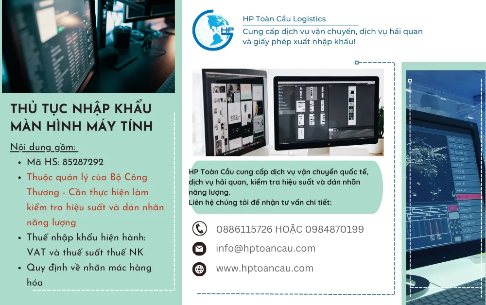 Thuế nhập khẩu màn hình máy tính