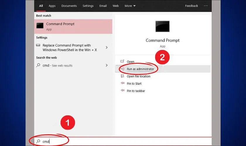 Thực hiện các dòng lệnh kỹ thuật trong Command Prompt để làm mới địa chỉ IP