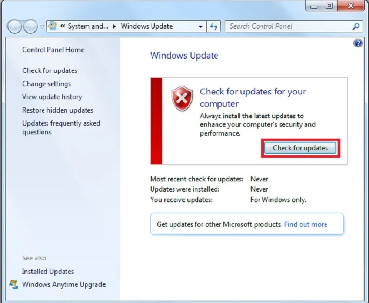 Thực hiện kiểm tra các bản cập nhật driver âm thanh mới nhất qua Windows Update