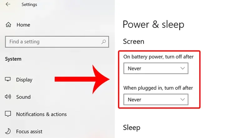 Thực hiện lệnh CMD để cài đặt màn hình không bao giờ tắt