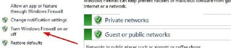 Thực hiện thay đổi cài đặt tường lửa trên Windows 10